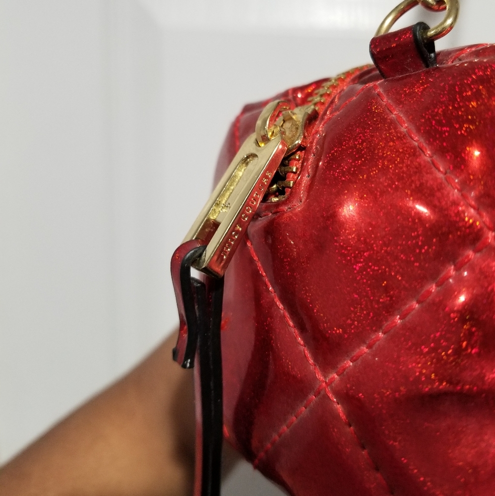 Juicy Couture Metallic Gold & Poppy Red Quilted Sofie Mini Crossbody Bag - Picture 4 of 15